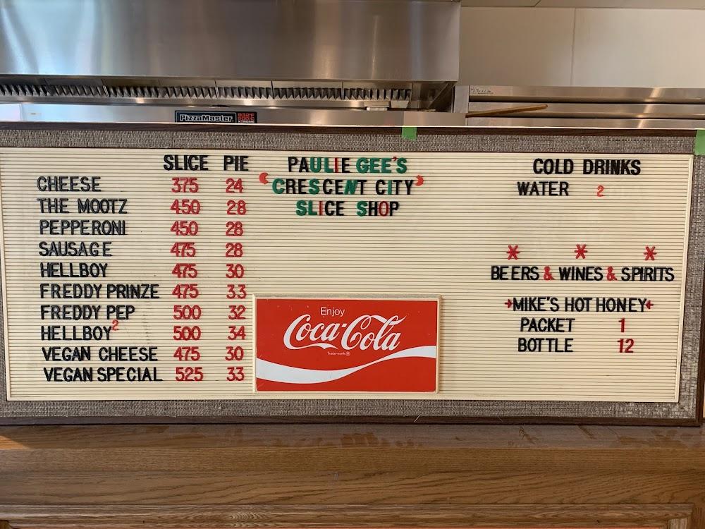 Paulie Gee's Crescent City Slice Shop Menu image 1