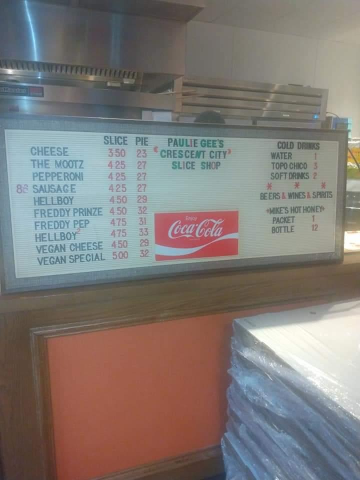 Paulie Gee's Crescent City Slice Shop Menu image 4